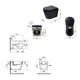 Комплект Qtap Scorpio Matt Black 2 в 1: Унитаз подвесной Ultra Quiet QT14332380AMB + биде подвесное QT1455053FMB - изображение 2