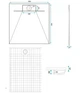 Душовий піддон REA BAZALT 90x90 CARRARA BLACK - изображение 6