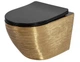 Підвісний унітаз REA CARLO FLAT BRUSHED GOLD BLACK золотий - изображение 3