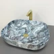 Умивальник (раковина) VBI BERGAMO BLUE TOURMALINE GLOSSY накладний - изображение 1
