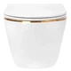 Підвісний унітаз REA CARLO WHITE MINI FLAT GOLD EDGE білий - зображення 4