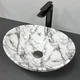 Умивальник (раковина) VBI PARMA STATUARIO BLACK VEINS GLOSSY накладний - зображення 4