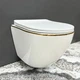 Підвісний унітаз VBI VULCANO WHITE GOLD EDGE - изображение 1