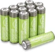 Батарейки, Amazon Basics, AA 12 шт. NiMH 2400mAh перезаряжаемые высокой ёмкости до 400 циклов, предзаряжены - изображение 1