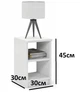 Тумба приліжкова 45*30*30см білий - зображення 2