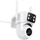 Камера відеоспостереження Hoco D9 PTZ, Full HD 2MP, WiFi 2.4G, IP65 День/ніч подвійна вулична для контролю широкої території Білий - изображение 3