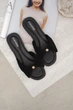 Женские шлепанцы PARADIZE SHOES из натуральной замши черного цвета со стелькой Memory Foam 37 размер (стелька 23,8 см) - изображение 5