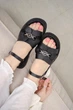 Женские босоножки из натуральной кожи черного цвета PARADIZE SHOES со стелькой Memory Foam 41 размер (стелька 26,8 см) - изображение 3