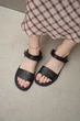 Женские босоножки PARADIZE SHOES из натуральной кожи черного цвета с застежкой липучкой со стелькой Memory Foam 36 размер (стелька 23,3 см) - изображение 1