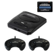 Набор Консоль Sega Mega Drive 2 MK-1631 Genesis USA Black Б/У + Флэш Картридж Evergenesis EDMD 4Gb 3000 in 1 Английская Версия + Геймпад Проводной 2шт - изображение 1