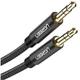 Аудіокабель 3,5 на 3,5 UGREEN AV112 Cable Gold Plated Metal Case with Braid (3 pin, 1m). Black - зображення 5