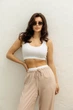 Жіночі брюки зі стрейч-льону вільного крою літні Seventeen XXL-3XL Бежевий (2000000181158) - изображение 3