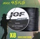 Шнур восьмижильный для рыбалки JOF PE BRAND 8х 500м 4.0# 0.325 мм 60lb 27.5 кг - изображение 5