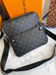Сумка чоловіча месенджер Louis Vuitton Trio чорна з сірим (036) - зображення 10