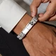 Мужской браслет из нержавеющей стали 316L с гравировкой 21см - изображение 4