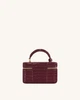 Жіноча сумка кросс-боді через плече JW PEI Cleo Box Shape Top Handle Bag Claret Croc (131452) - зображення 4