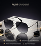 Сонцезахисні окуляри Авіатори Gradient Pilot Sunglasses UV400 Black - изображение 1