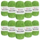 Упаковка YarnArt Begonia, Зеленый №6332, 10шт - турецкая пряжа 50 г / 169 м, 100% мерсеризованный хлопок для вязания летних изделий, ажурных - изображение 1