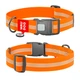 Нашийник для собак водостійкий WAUDOG Waterproof з QR паспортом, світловідбивний, пластиковий фастекс, помаранчевий, розмір XXL, 46-70 см 40 мм (25104) - зображення 1