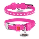 Ошейник WAUDOG Glamour с клеевыми стразами 18-21 см 9 мм Розовый (32507) - изображение 1