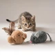Игрушка для кошек WAUCAT Fun Melodic Птичка бежевая со звуковым чипом, искусственный мех, перо, 11 см (7514) - изображение 4