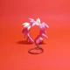 Брелок Игрушка Кот С Хвостом Fluffy Tail Cute Flexi Cat Toy Keychain Розовый 12 См 3Д Печать - изображение 1