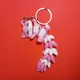 Брелок Игрушка Кот С Хвостом Fluffy Tail Cute Flexi Cat Toy Keychain Розовый 12 См 3Д Печать - изображение 4