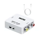 Конвертер HDMI - AV, RCA, видео, аудио, белый - изображение 1