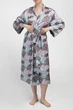 Женский шелковый халат с растительным принтом Giulia LEAFSONG 7338/050 M Multicolor-mokko print, под пояс, домашний - изображение 3
