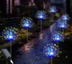 Набор 4 шт солнечных LED ламп дерево RGB фейерверк IP44 / садовые светильники с пультом / декоративная подсветка сада террасы - изображение 9