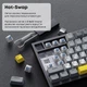 Дротова механічна клавіатура Ajazz AK820 Sea Salt Switch Black (AK820-SS-BGY) - изображение 11