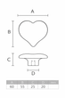 Деревянная детская мебельная ручка-кнопка из дуба Heart сердце 60×55 мм, палисандр - изображение 8