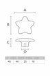 Деревянная детская мебельная ручка-кнопка из дуба Star звезда 48×46 мм, черный дуб - изображение 7