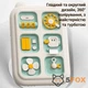Бизиборд развивающий Монтессори для детей с спиннером, трещоткой, переключателями, зеркалом и часами white-green - изображение 3