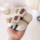 Дитячі пінетки "Footsy" з липучкою та нековзкою підошвою (довжина устілки 12 см) (6-12 місяців) бежеві з темно-синіми вставками (KS1076) - зображення 6