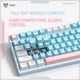 Механічна геймерська клавіатура Onikuma G-32, RGB підсвітка та 3 режима підключення, ігрова Bluetooth клавіатура для ПК Блакитний - зображення 3