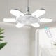 LED лампа с вентилятором AY1033 60W E28 складная потолочная с охлаждением пластиковая белая - изображение 9