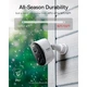 Зовнішня розумна камера відеоспостереження Baseus N1 Plus Security Outdoor Camera 2k |кут огляду 145°, акумулятор10500мАг, IP67, 16Gb eMMC (16TB Max), кольорове нічне бачення, аудіозв'язок| Білий - зображення 2