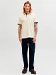 Поло длинное мужское Jack & Jones 12136668 L Antique White (5715733951899) - изображение 3