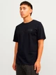 Футболка хлопковая длинная мужская Jack & Jones 12151955 2XL Black (5715602802345) - изображение 1