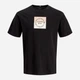 Футболка хлопковая длинная мужская Jack & Jones 12290856 M Black (5715867123193) - изображение 7