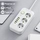 Мережевий фільтр 3 метри, подовжувач на 3 розетки, 4 USB+Type-C, Білий - зображення 4