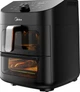 Аерогриль Midea 1500 Вт 11 л 10 програм 40–200°C конвекція таймер оглядове вікно гриль випічка чорний/срібний - зображення 3