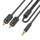 Аудiокабель HOCO UPA28 3.5mm male to double lotus RCA, 1,5m, Black - изображение 3