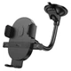 Автотримач для телефона HOCO H20 Mighty one-button car holder(windshield) Black - зображення 1