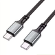 Кабель BOROFONE BX83 Type-C to Type-C Famous 60W silicone charging data cable Black - изображение 1