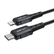 Кабель ACEFAST C4-01 Type-C to iP 3A, 30W, 1.8m, nylon, zinc connectors, Black - изображение 3