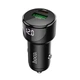 Автомобільний зарядний пристрій HOCO Z42 Light road dual port digital display PD20W+QC3.0 car charger Black - зображення 1