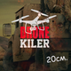 Наклейка на авто "DRONE KILER" дрон, пилот дрона 20см — виниловый стикер, декор на машину, водостойкая - изображение 1