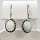 Сережки серебряные с лунным камнем 4,41 г - изображение 2